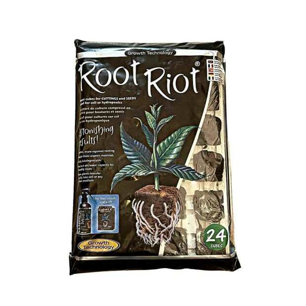 Anzuchtwürfel Root Riot im Tray | 24 Stück | Growth Technology